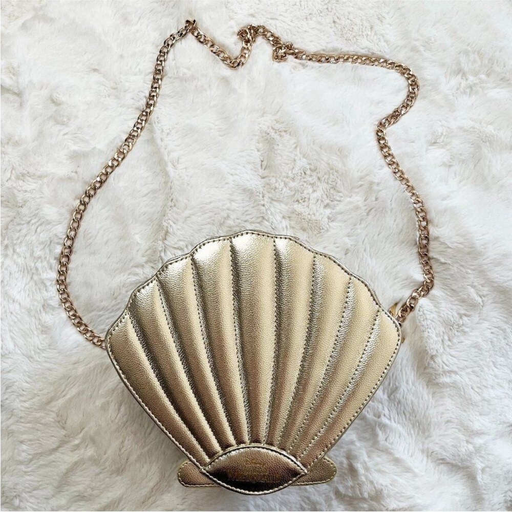 Disney Skinnydip London Clam Shell Mermaid Holographic Chain Crossbody Purse - Picture 4 of 14